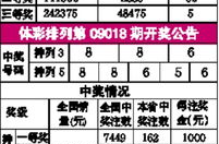 体彩开奖号码